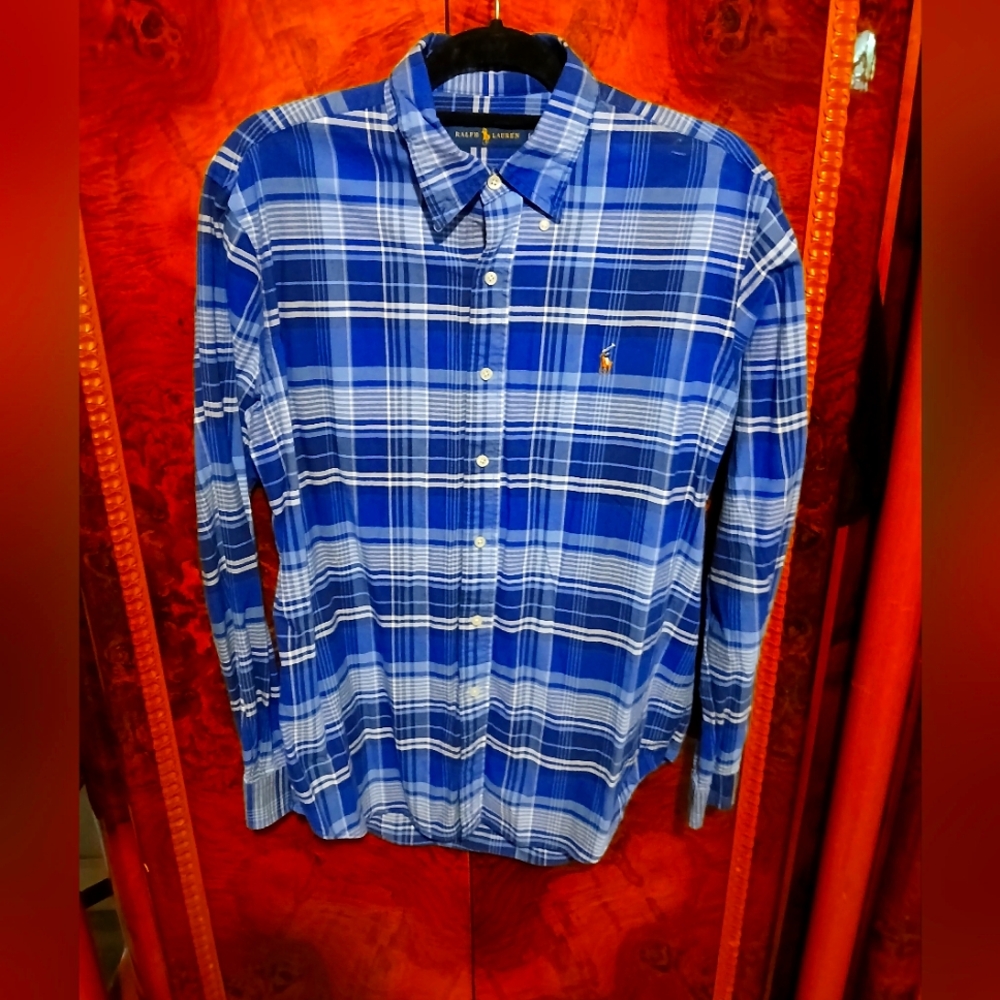 Ralph Lauren Blue Plaid Men's Shirt